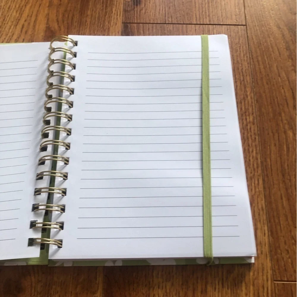 Blessed Green floral lined notebook